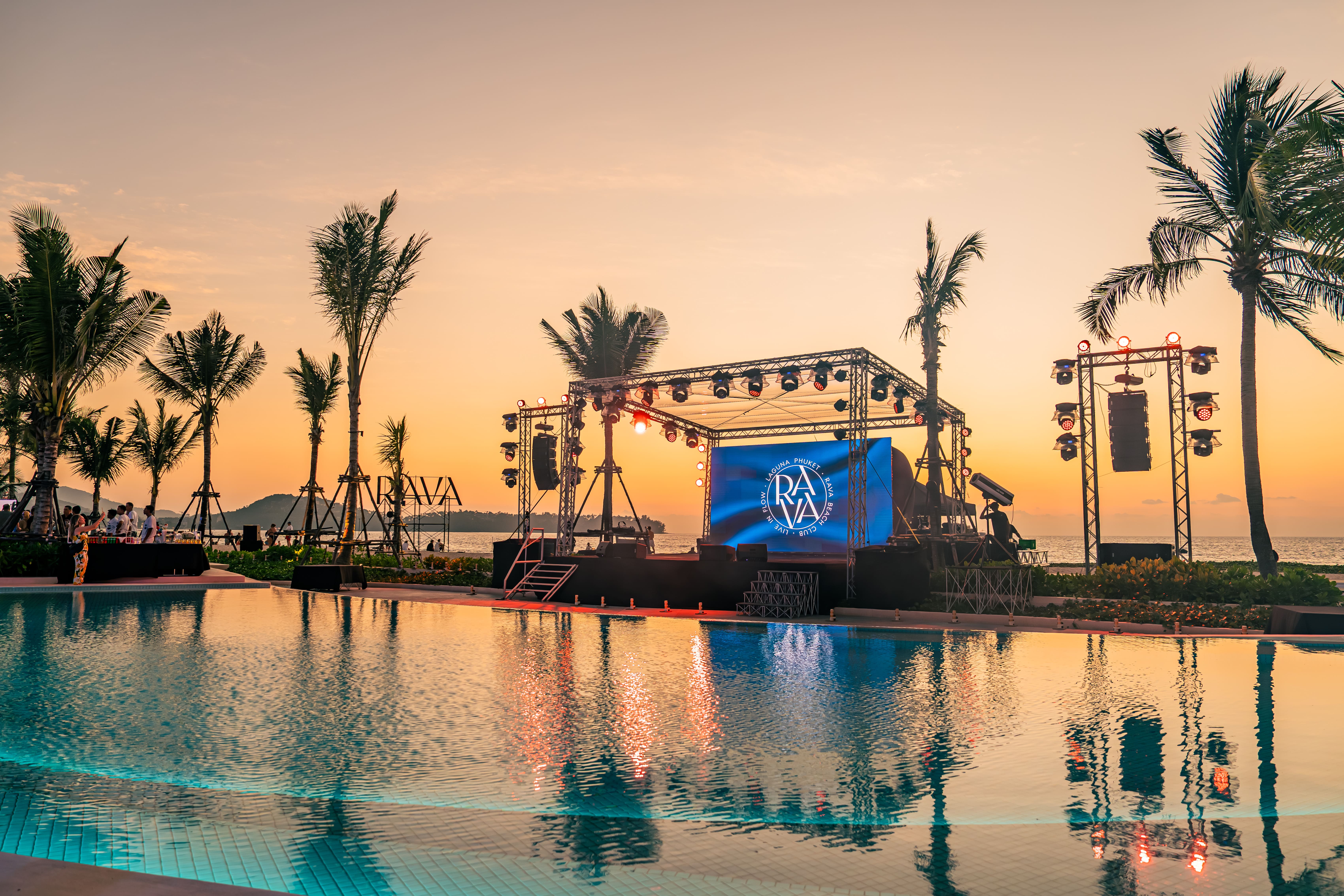 Rava Beach Club Stage Sunset